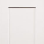 A white cabinet door with a line on it.