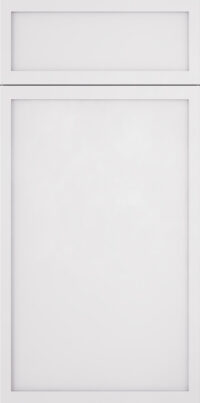 A white picture frame with no background.