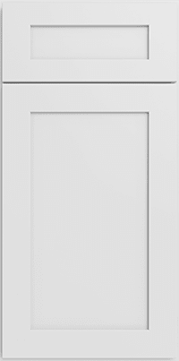 A white cabinet door with no frame.